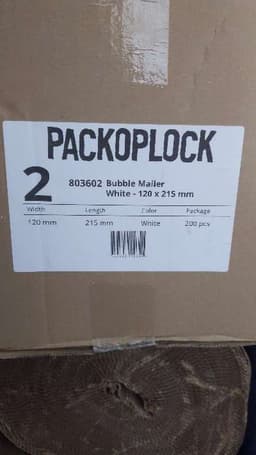 Packoplock Bubbelkuvert 120x215 mm bild 1