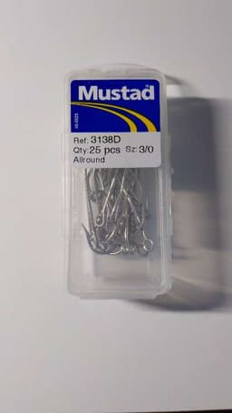 Mustad Fiskekrokar 3138D 25 st bild 1
