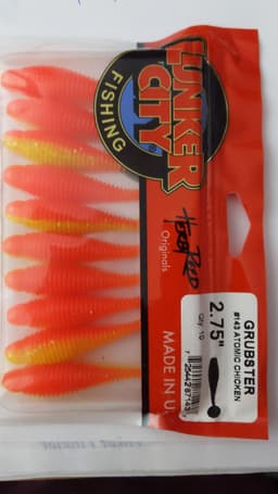 Lunker City Grubster 2.75" Atomic Chicken bild 2