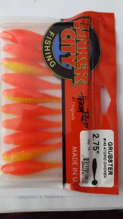Lunker City Grubster 2.75" Atomic Chicken - sport-fritid till salu i Sävsjö